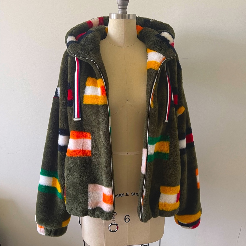 Tommy Hilfiger Hooded Faux-Fur Teddy Jacket
